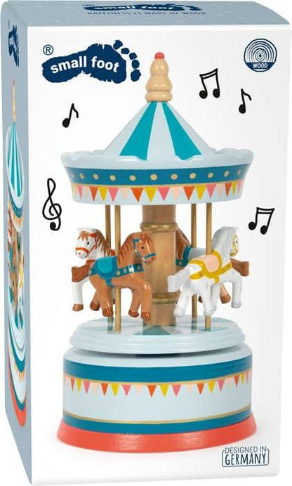 small foot Box Horse Carousel Circus made of wood, decoration for The nursery, with music to fall asleep,12321 Toys, multicolor