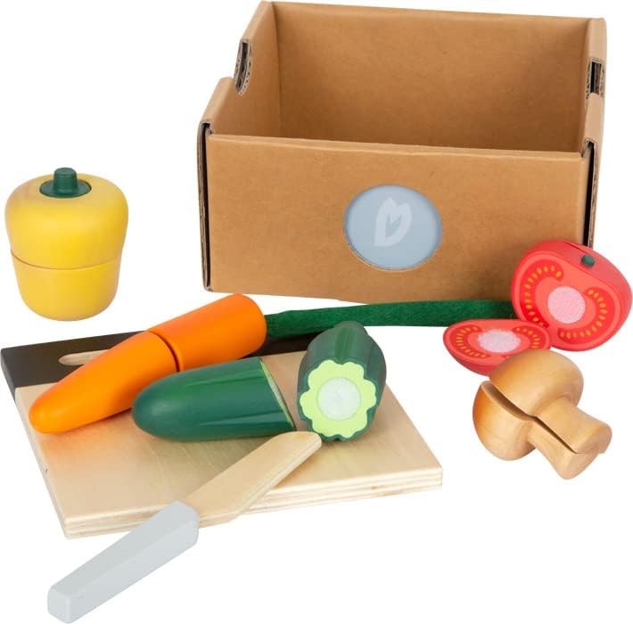 small foot Cuttable Vegetables Set fresh, wood, add-on for play kitchens & stores, role play toy for ages 2+ yrs., 12329