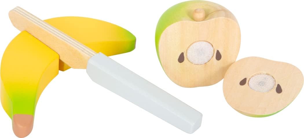 Small Foot Set de déjeuner à découper Fresh en Bois, Aliments pour Cuisine des Enfants, Jeu de rôle dès 3 Ans, 12331 Jouets, Multicolore