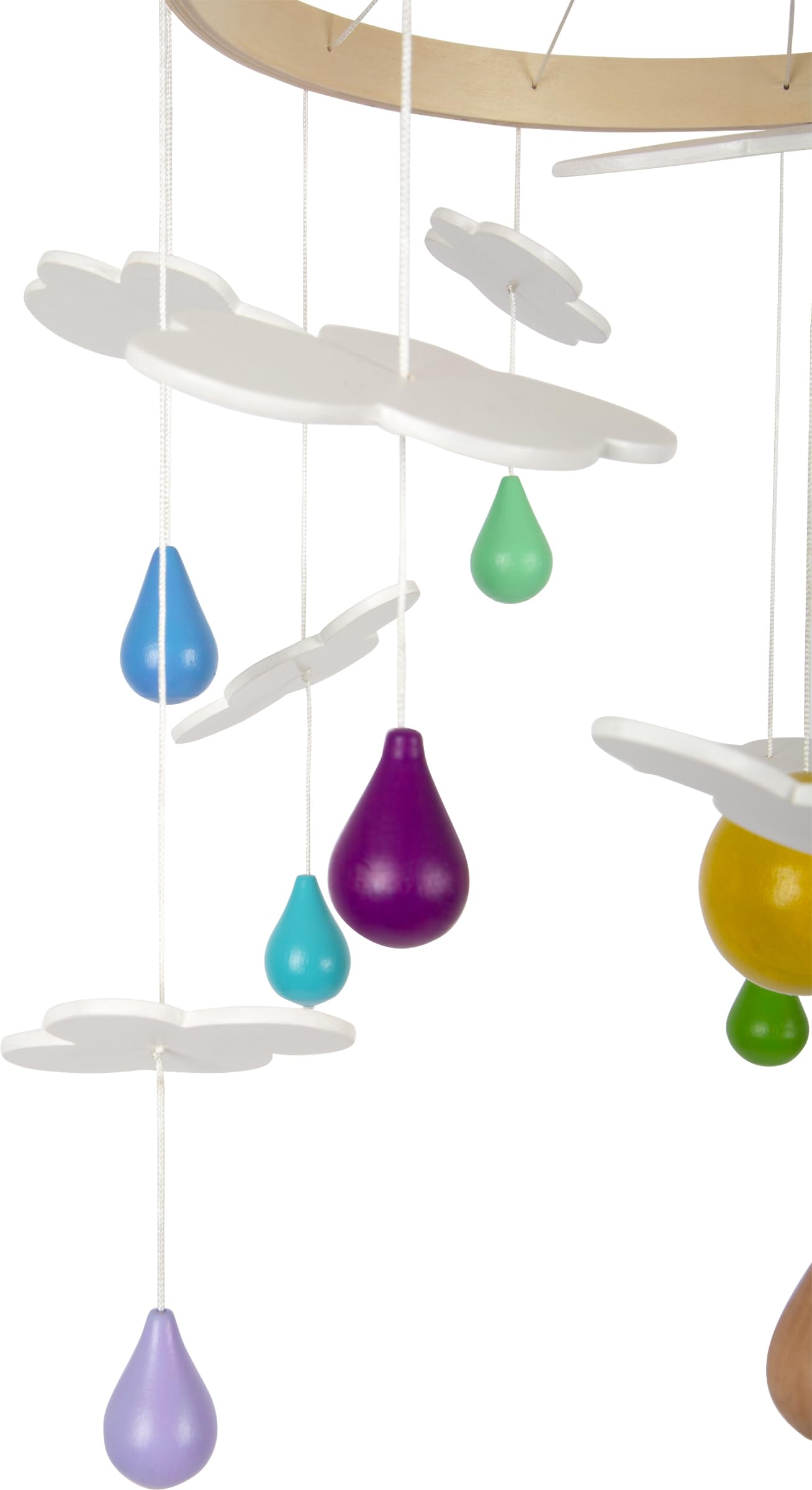 small foot Mobile Rainbow Made of Wood, Decoration in Child-Friendly Design, for Toddlers and Babies, 12335 Toys, Multicolor
