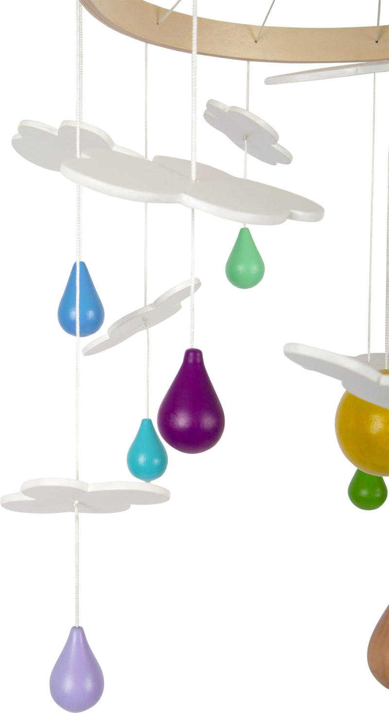 small foot Mobile Rainbow Made of Wood, Decoration in Child-Friendly Design, for Toddlers and Babies, 12335 Toys, Multicolor