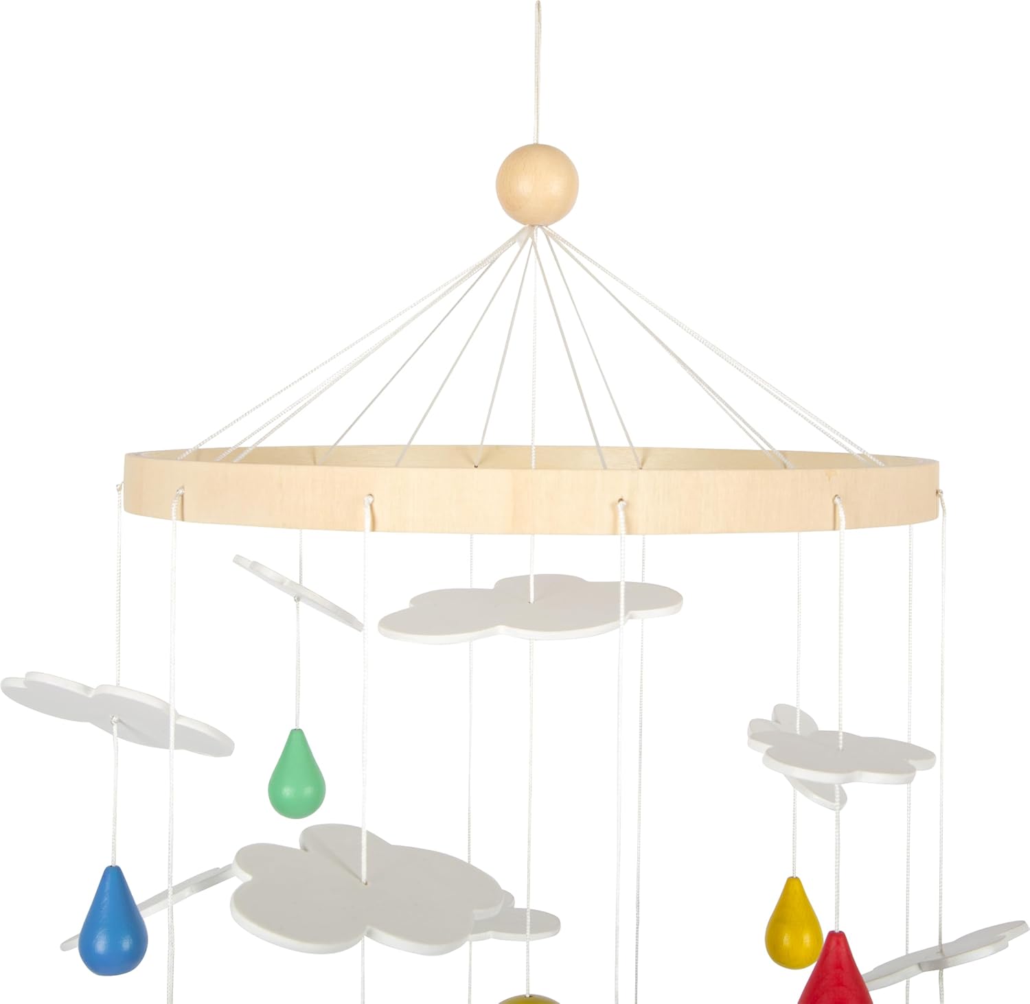 small foot Mobile Rainbow Made of Wood, Decoration in Child-Friendly Design, for Toddlers and Babies, 12335 Toys, Multicolor