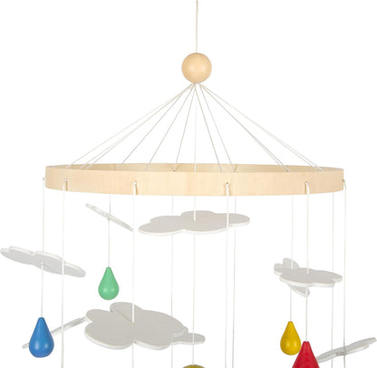small foot Mobile Rainbow Made of Wood, Decoration in Child-Friendly Design, for Toddlers and Babies, 12335 Toys, Multicolor