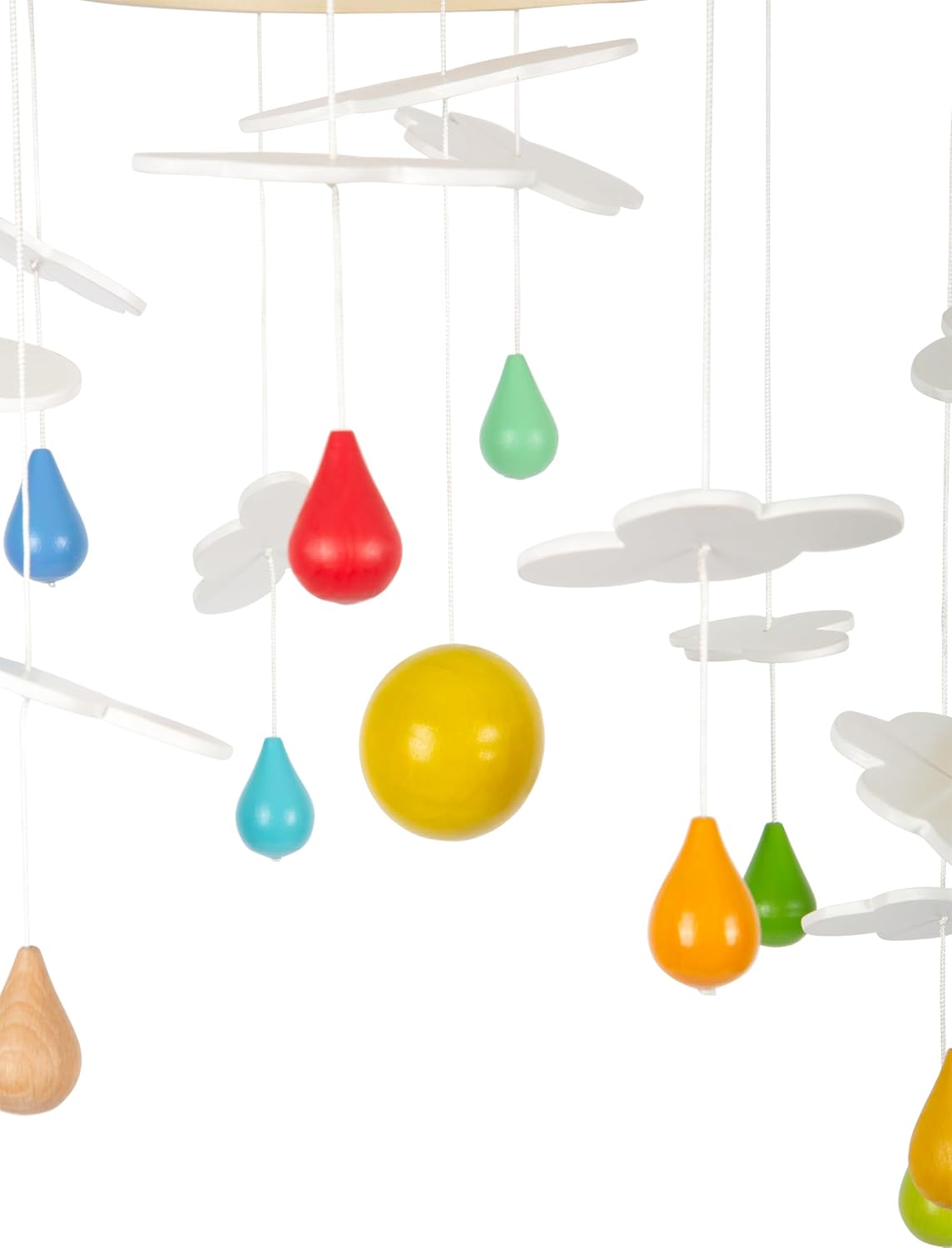 small foot Mobile Rainbow Made of Wood, Decoration in Child-Friendly Design, for Toddlers and Babies, 12335 Toys, Multicolor