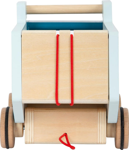 small foot Pull-Along Dump Truck Made of Wood, Motor Skills Toy and Baby Walker, for Children Aged 18+ Months, 12348, Multicolor