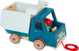 small foot Pull-Along Dump Truck Made of Wood, Motor Skills Toy and Baby Walker, for Children Aged 18+ Months, 12348, Multicolor