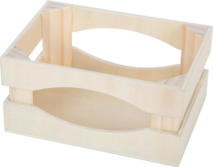 small foot Milk Crate "fresh", made of wood, accessory for play stores & kitchens, role play toy for ages 3+ yrs., 12354