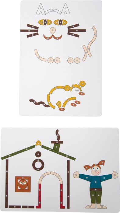 small foot Home and Family Toy, wood, with cork board and hammer, for kids aged 3+ years, 12359 Cartoon, multicolor, S Home & Family