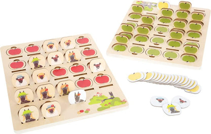 small foot Who am I? "4 Friends" made of wood, in colorful design, board game for children aged 4+ years, 12363