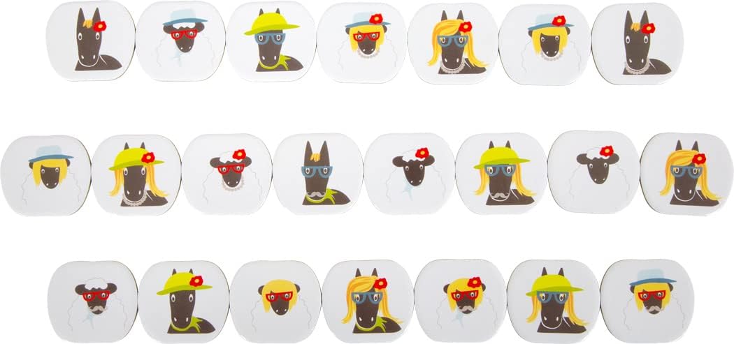 small foot Who am I? "4 Friends" made of wood, in colorful design, board game for children aged 4+ years, 12363