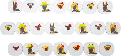 small foot Who am I? "4 Friends" made of wood, in colorful design, board game for children aged 4+ years, 12363