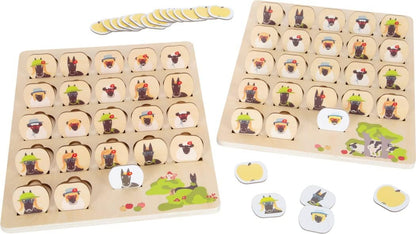 small foot Who am I? "4 Friends" made of wood, in colorful design, board game for children aged 4+ years, 12363