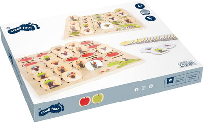 small foot Who am I? "4 Friends" made of wood, in colorful design, board game for children aged 4+ years, 12363