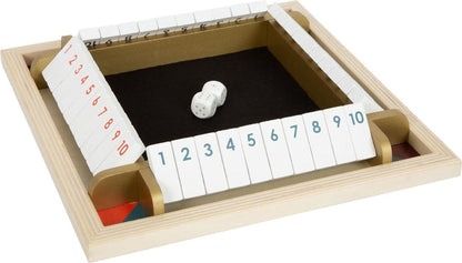 small foot Dice Game Shut the Box "Gold Edition", parlor game for the whole family, from 6 years, Art. 12364 Shut The Box Dice Game
