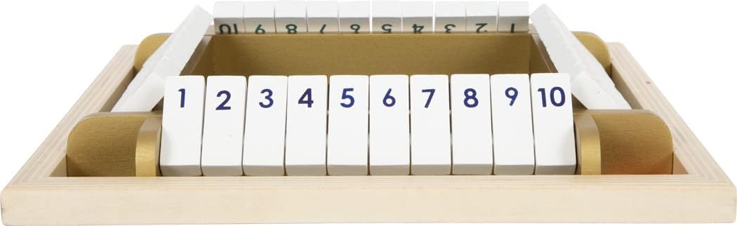 small foot Dice Game Shut the Box "Gold Edition", parlor game for the whole family, from 6 years, Art. 12364 Shut The Box Dice Game