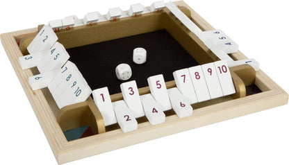 small foot Dice Game Shut the Box "Gold Edition", parlor game for the whole family, from 6 years, Art. 12364 Shut The Box Dice Game