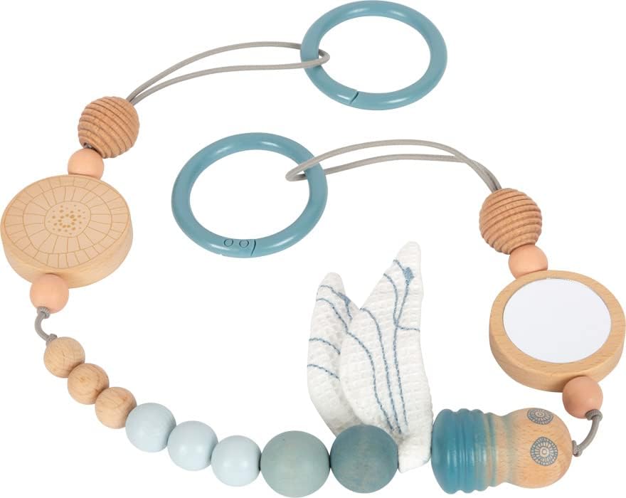 small foot Chain Seaside Made of Wood, Toy for Baby pram, Infant Carrier, and Crib, 12394 Pram chain