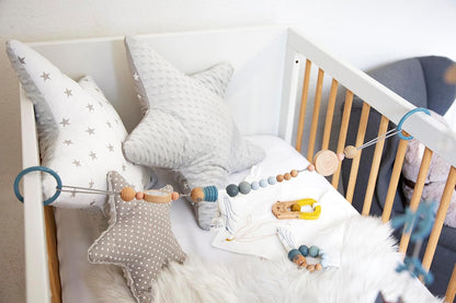 small foot Chain Seaside Made of Wood, Toy for Baby pram, Infant Carrier, and Crib, 12394 Pram chain