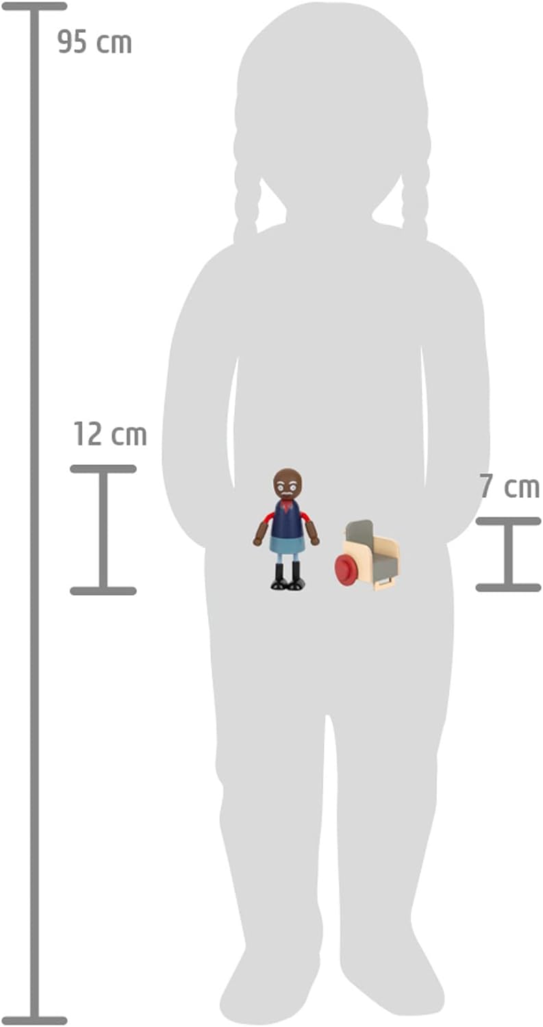 small foot Diversity Bending Family, 6 wooden dolls of different ages, genders, and skin colours, 12396 Toys bending dolls diversity