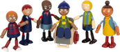small foot Diversity Bending Family, 6 wooden dolls of different ages, genders, and skin colours, 12396 Toys bending dolls diversity