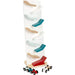 Small Foot Cascading Tower Made, Zig-zag Racetrack for Wooden Cars, Wood Toy for Kids Aged 18+ Months, 12400, White Zigzag race track