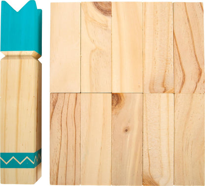 small foot Compact Kubb Viking Game "Active", made of wood, popular outdoor throwing game for the whole family, 12401 Kubb Active Viking Game