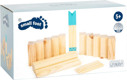 small foot Compact Kubb Viking Game "Active", made of wood, popular outdoor throwing game for the whole family, 12401 Kubb Active Viking Game