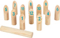 small foot Juego Vikingo Kubb con número Active de Madera, de Exterior para el jardín para Toda la Familia, 12402