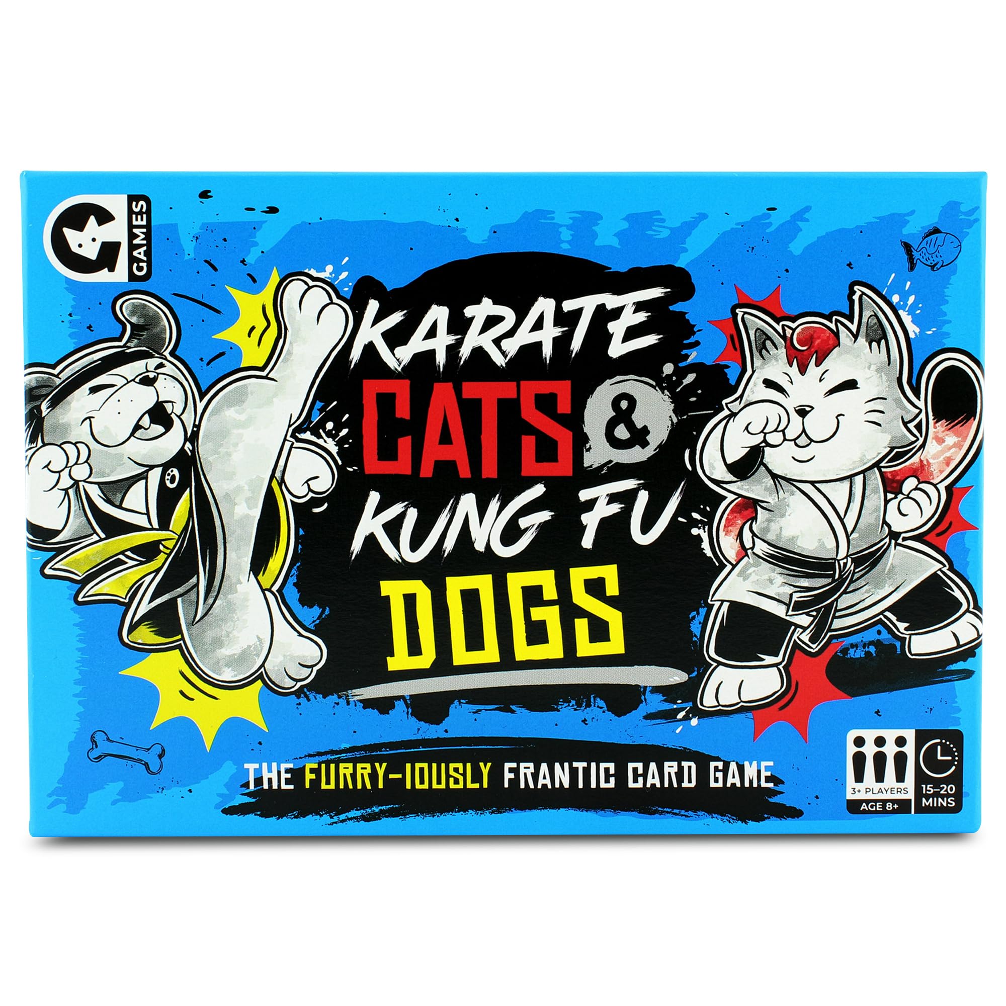 Ginger Fox Karate Cats & Kung Fu Dogs Family Action Card Game for Kids and Adults to Play at Family Gatherings and Fun Nights in with Friends and Children and Grown Ups Who Can All Play