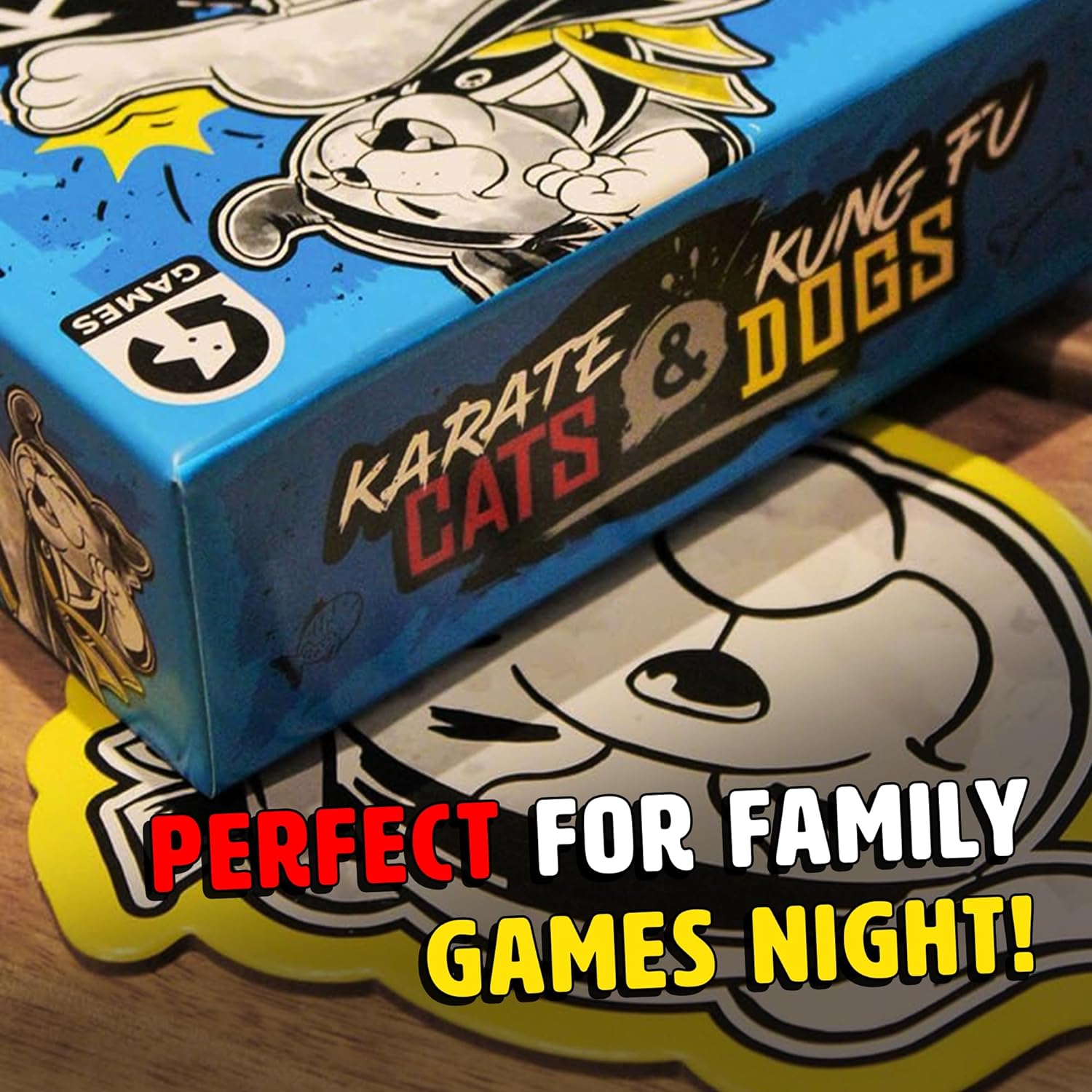 Ginger Fox Karate Cats & Kung Fu Dogs Family Action Card Game for Kids and Adults to Play at Family Gatherings and Fun Nights in with Friends and Children and Grown Ups Who Can All Play