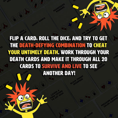 Ginger Fox We're All Gonna Die Hilarious Party Game for Adults - The Card Game of Dicing with Death – Great for Big Group Gatherings and Single Player Fun - 1+ Players, Age 16+