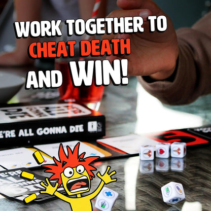 Ginger Fox We're All Gonna Die Hilarious Party Game for Adults - The Card Game of Dicing with Death – Great for Big Group Gatherings and Single Player Fun - 1+ Players, Age 16+