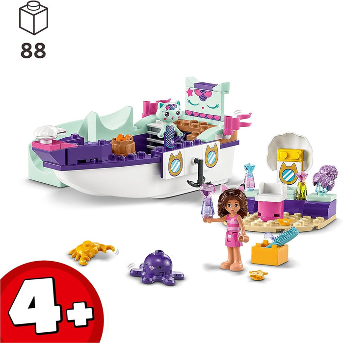 LEGO Gabby's Dollhouse Gabby & MerCat's Ship & Spa Boat Toy with Beauty Salon, Figures and Accessories, Playset Gift for Girls, Boys, Kids 4 Plus Years Old 10786