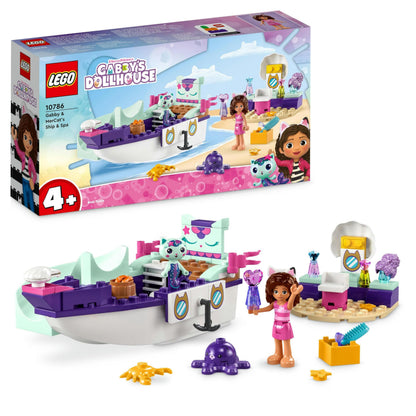 LEGO Gabby's Dollhouse Gabby & MerCat's Ship & Spa Boat Toy with Beauty Salon, Figures and Accessories, Playset Gift for Girls, Boys, Kids 4 Plus Years Old 10786