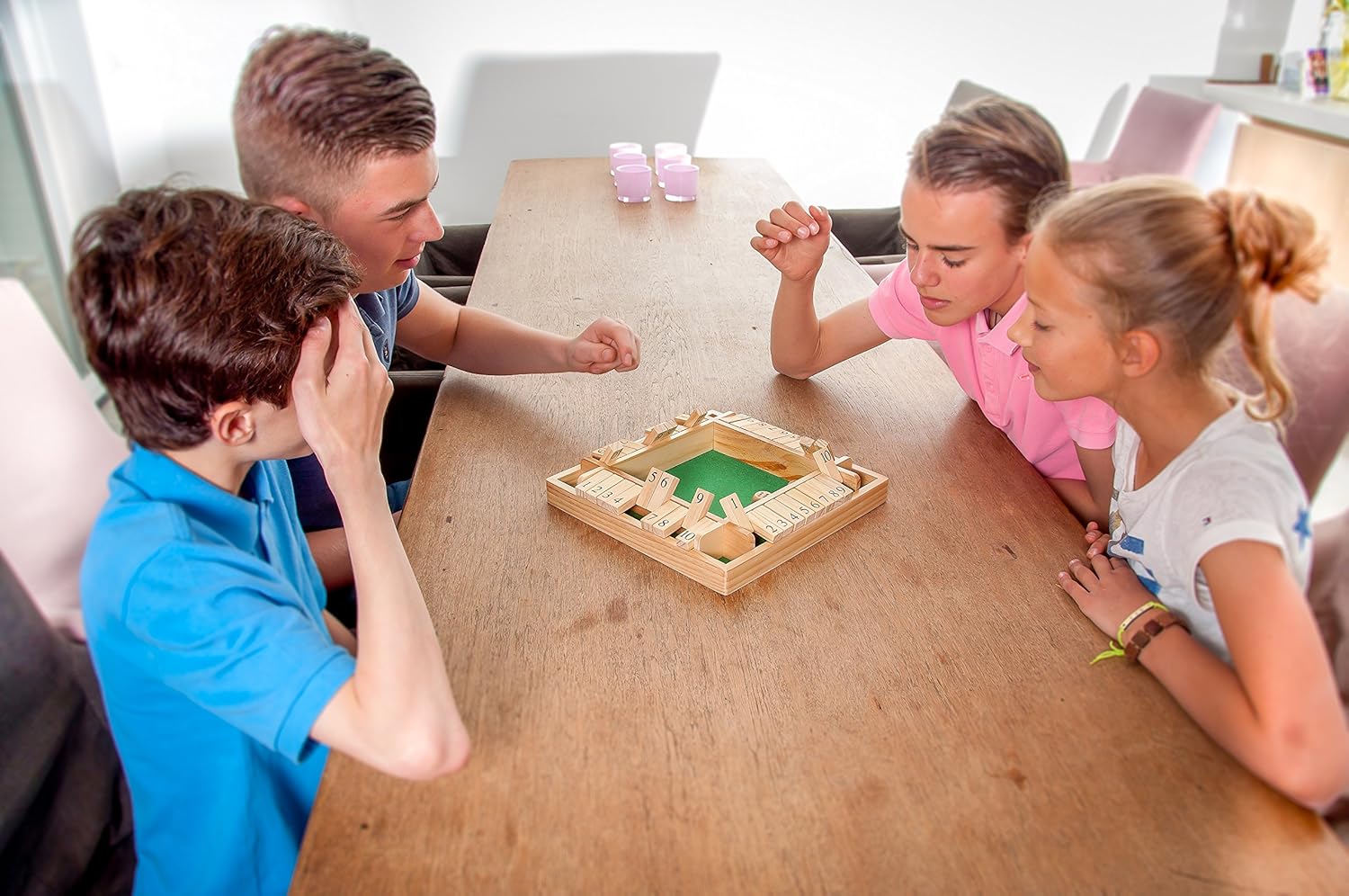 Engelhart 300407 Shut The Box for 2-4 Players