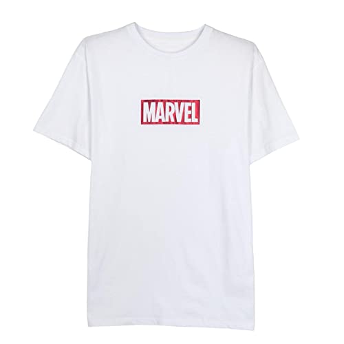 Men’S Short Sleeve T-Shirt Marvel White Adults (Size: M)