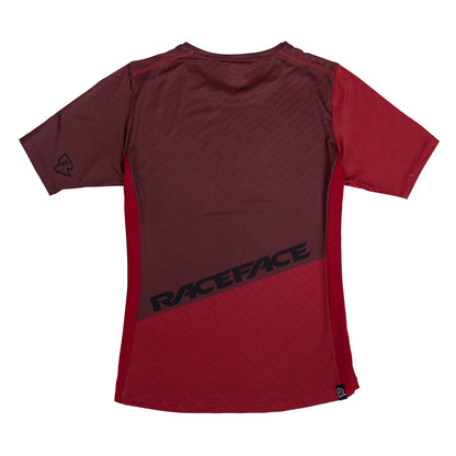 Race Face Girls VTT Jersey à manches courtes Indy Rouge foncé
