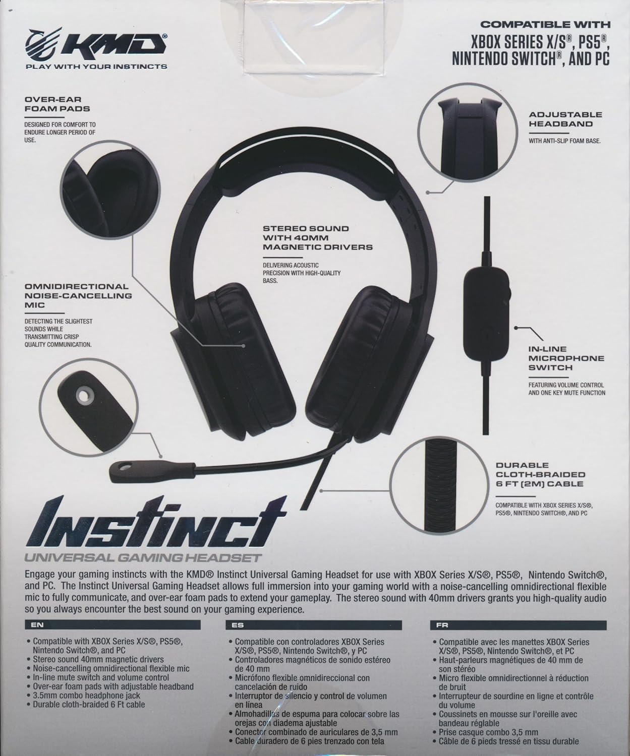 Kmd - Instinct Universal Headset - Black