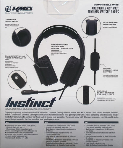 Kmd - Instinct Universal Headset - Black