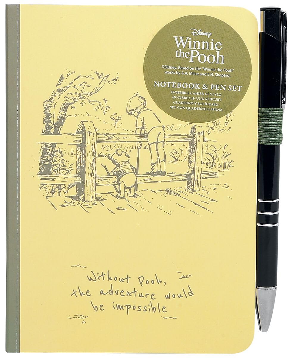 Winnie the Pooh Half Moon Bay Notebook A6 | Hardback Note Book | Lined Notebook Gifts For Women Gifts For Adults | Disney Gifts For Women Adults | Cute Notebook