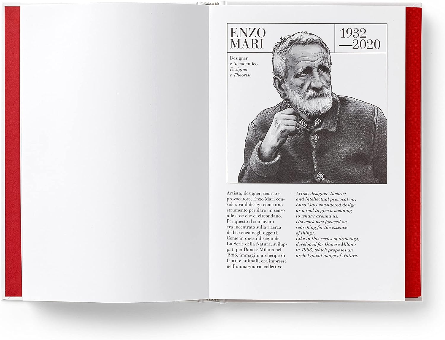 Enzo Mari La Mela Midsized Lined Notebook