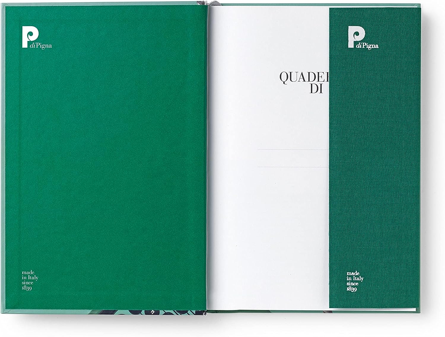 Olivetti Green Midsized Blank Notebook