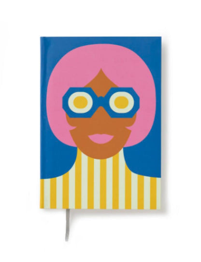 Olimpia Zagnoli Blue Midsized Lined Notebook