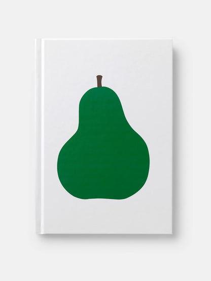 PdiPigna - Notebook white, unstriped A5 Hardcover ENZO MARI DANESE Two, La Pera
