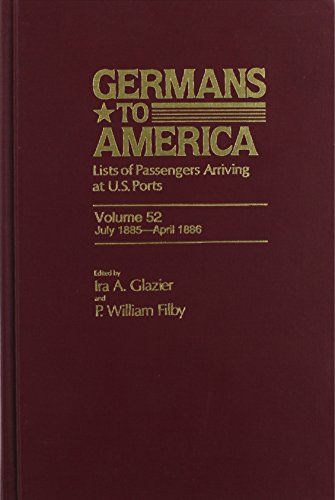 Germans to America, July 1885-Apr. 1886