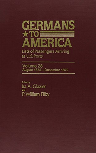 Germans to America, Aug. 1, 1872-Dec. 31, 1872