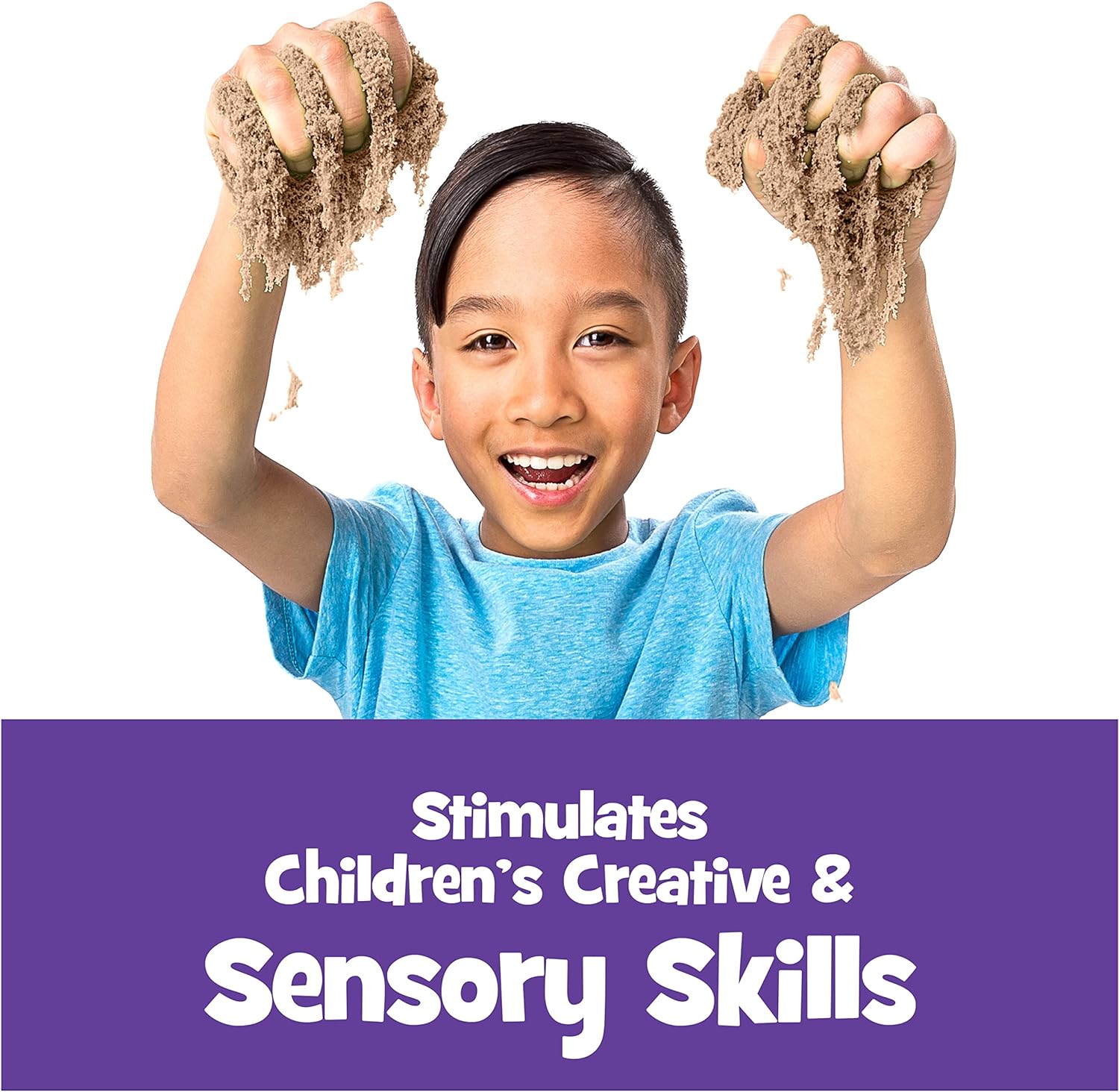 Kinetic Sand The Original Mouldable Sensory Play Sand, Brown, 906 g