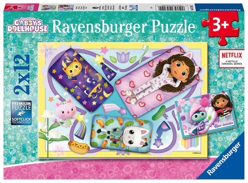 Ravensburger Gabby's Dollhouse Jigsaw Puzzles for Kids Age 3 Years Up - Toddler Toys - 2x 12 Pieces