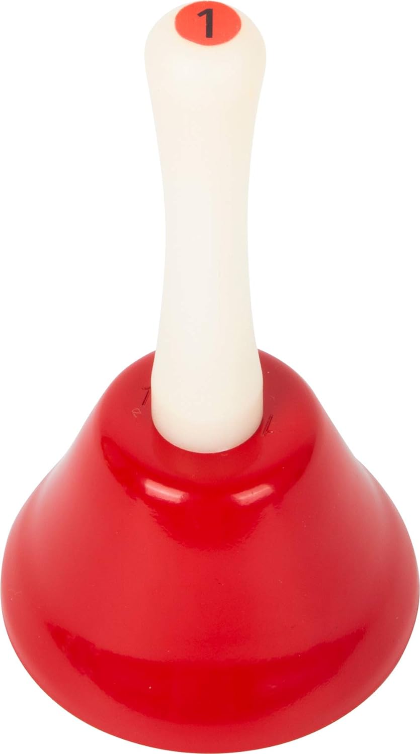 Small Foot 11693 Hand Bells Set, Set of 8, Toy for Early Education, Wooden Musical Instrument, for Ages 3+ Years, Multicoloured