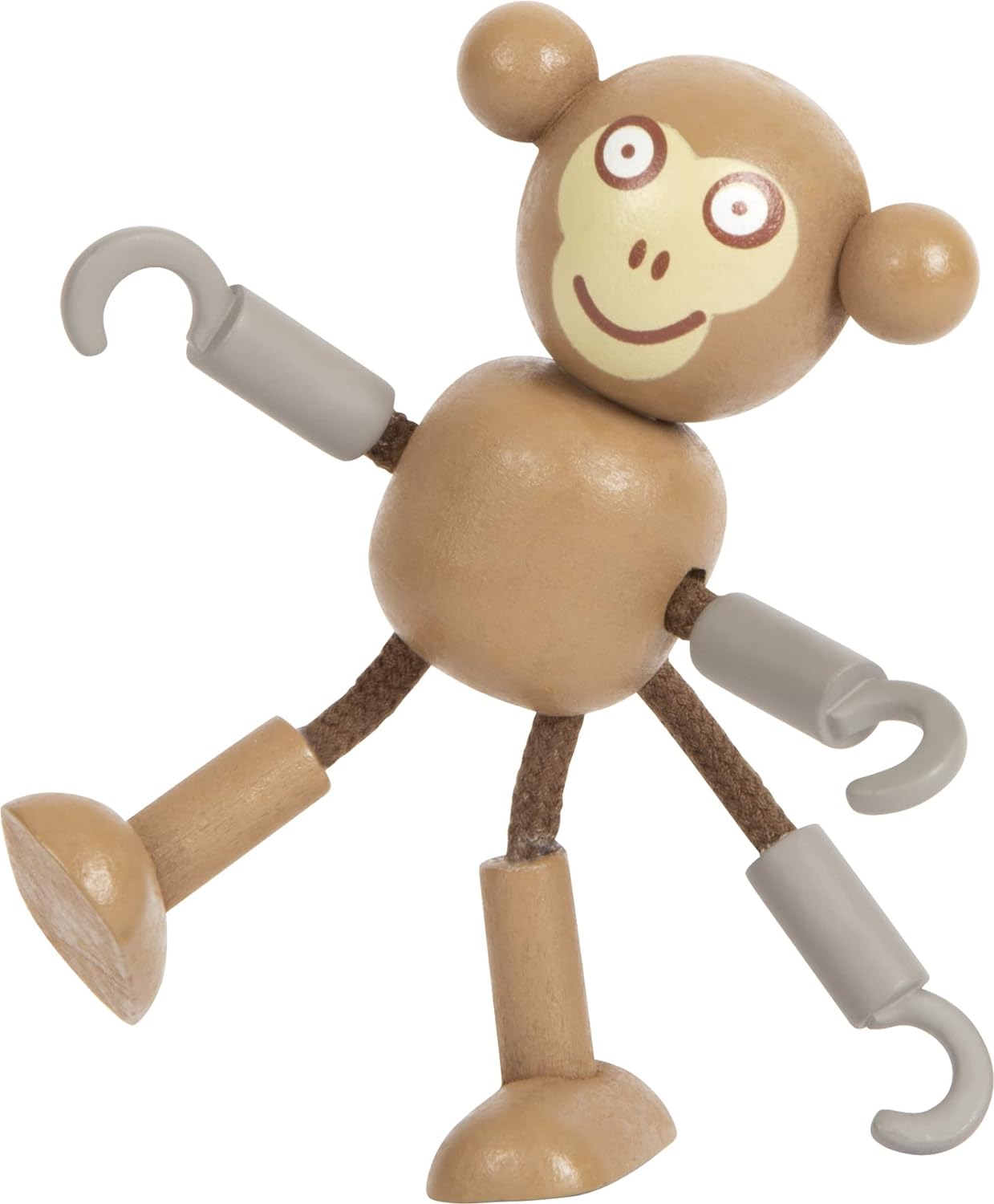 small foot Wooden Bending Dolls, 5 Pirates and 1 Monkey, richly Detailed and Flexible, Ages 3+ Years, 12412 Toys